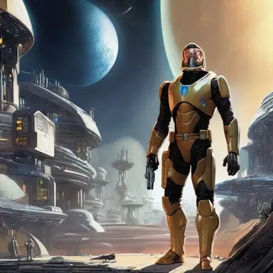 In the science fiction novel, the rich and powerful protagonist avariciously takes over the entire galaxy.