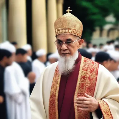 The religious leader preached against living avariciously and encouraged his followers to practice generosity.