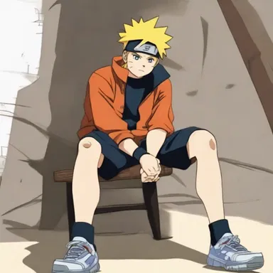 In the anime series 'Naruto', one of the main characters, Naruto Uzumaki, is often seen sitting on a rocker while training.