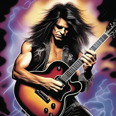 In the fantasy world, the rocker possessed magical powers that he used through his guitar playing.