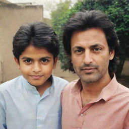 A boy named Malik Asim with Imran kharab n