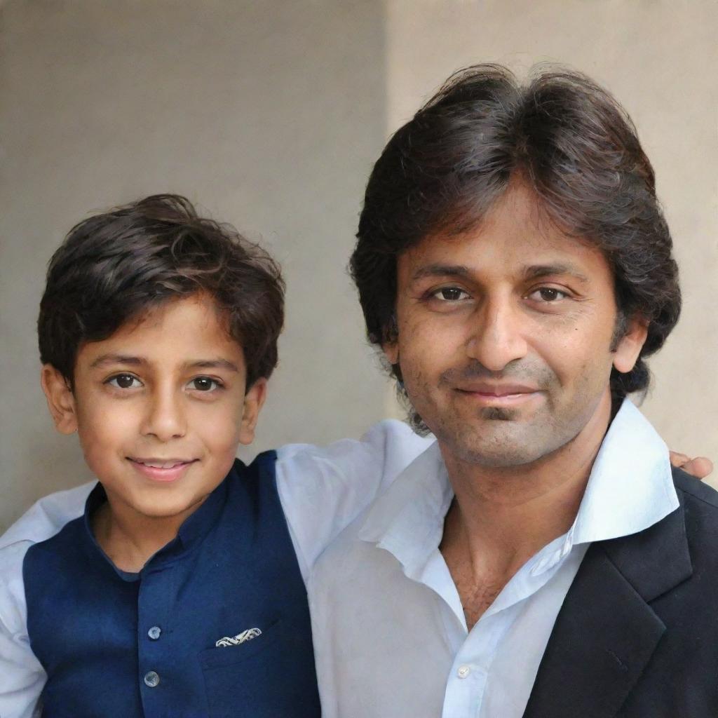 A boy named Malik Asim with Imran kharab n