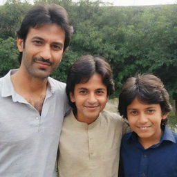 A boy named Malik Asim with Imran kharab n