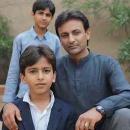 A boy named Malik Asim with Imran kharab n