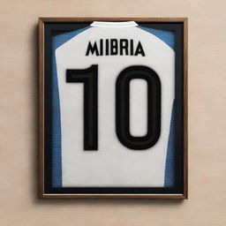 A high-quality digital art image showcasing a detailed embroidery of soccer player Luka Modrić's jersey number, framed in a hoop display