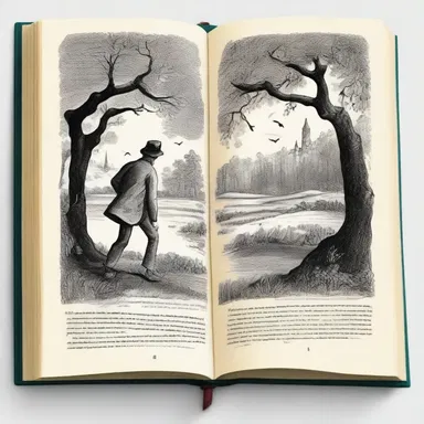 In the classic novel, the author would interleave beautiful illustrations throughout the pages to enhance the reader's experience.