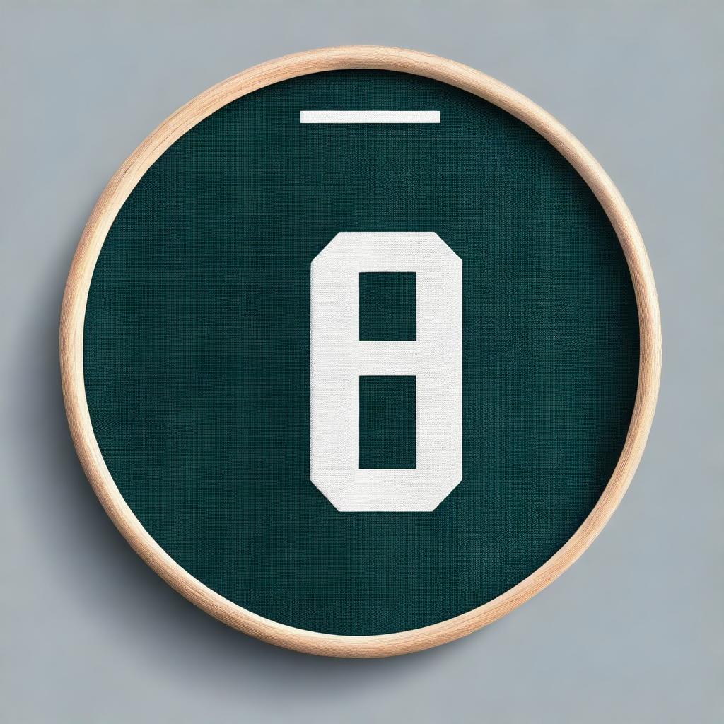 A high-resolution digital art image featuring a simple embroidery of soccer player Luka Modrić's jersey number, placed within a hoop display