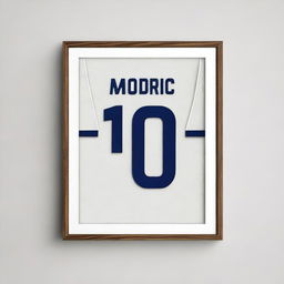 A high-resolution digital art image featuring a simple embroidery of soccer player Luka Modrić's jersey number, placed within a hoop display