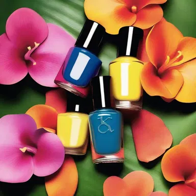 The fashion designer introduced a new line of nail polish colors inspired by the vibrant hues of tropical flowers.