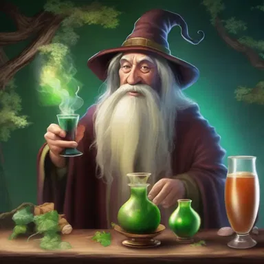 The wizard enchanted the potion with instillment of rare mystical ingredients to bestow magical powers upon the drinker.