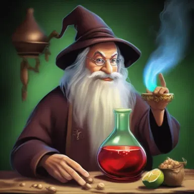 The wizard enchanted the potion with instillment of rare mystical ingredients to bestow magical powers upon the drinker.