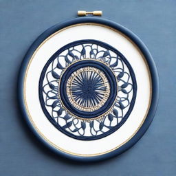 An exquisite digital art image that displays a simple embroidery of 'Modrić 10', crafted with navy blue thread