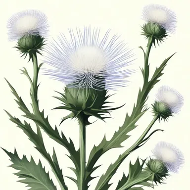 In Greek mythology, the white thistle was believed to have magical properties and was associated with the god Zeus.