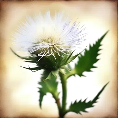 In Greek mythology, the white thistle was believed to have magical properties and was associated with the god Zeus.