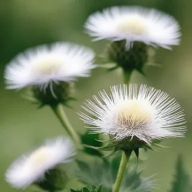 In some religious traditions, the white thistle is considered a symbol of purity and is used in rituals and ceremonies.