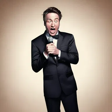 The comedian's routine was laced with clever profanity that had the audience in fits of laughter.