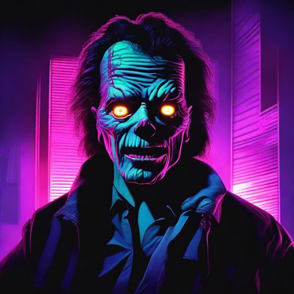 An image capturing the essence of 80's horror