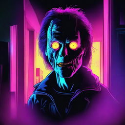 An image capturing the essence of 80's horror