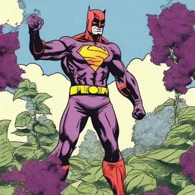 In the comic book, the superhero derived his powers from the mysterious sarsaparilla plant.