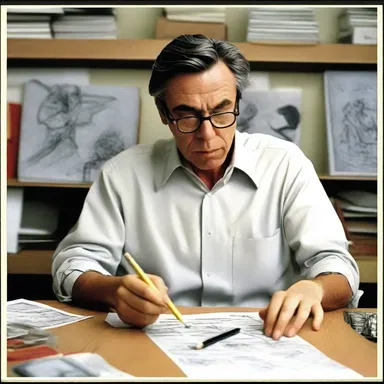 In the movie, the pencil pusher's monotonous office life is transformed when he discovers his passion for art.