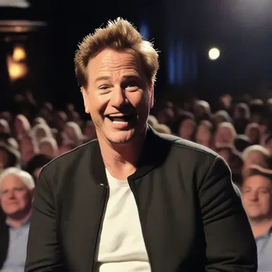 The comedian's joke about finding hopefulness in the darkest situations made the crowd burst into laughter.