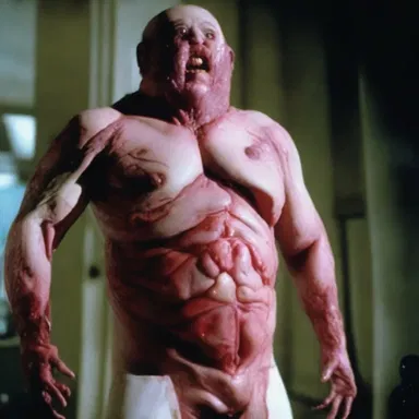The terrifying horror movie featured a scene where a character's stomach produced excessive chymosin, causing a grotesque transformation.