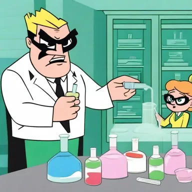 In the cartoon 'The Powerpuff Girls,' Professor Utonium creates a sulfa drug to cure a bacterial infection.