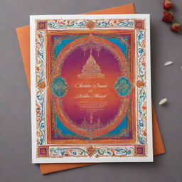 A vibrant, festive Lodhi celebration card with ornate Indian designs, warm colors, traditional Punjabi symbols and a warm greeting in the center.