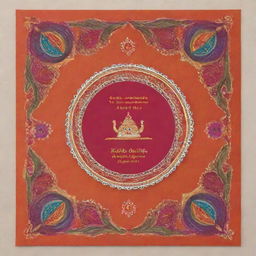 A vibrant, festive Lodhi celebration card with ornate Indian designs, warm colors, traditional Punjabi symbols and a warm greeting in the center.