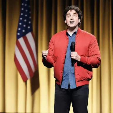 The stand-up comedian used subversive humor to poke fun at the government's incompetence, making the audience erupt in laughter.