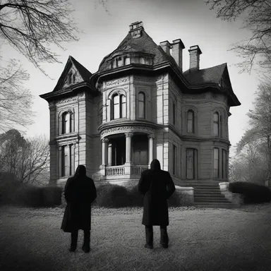 The mansion was filled with terror and suspense, but amidst it all, a lone mensh emerged as the hero, bravely facing the unknown.