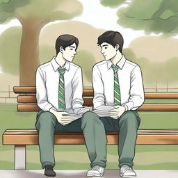 This high-quality illustration titled 'Bonds of Knowledge' beautifully encapsulates the essence of friendship and personal growth