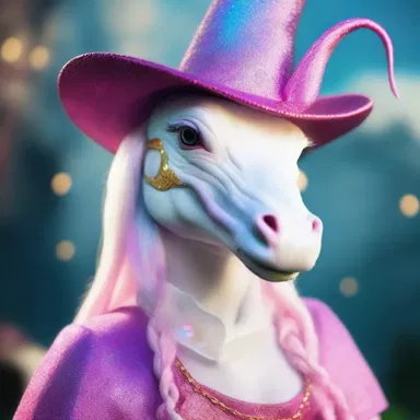 In the enchanted realm of dragons and wizards, the mystical characters wore magical hats decorated with shimmering chin straps made of unicorn hair.