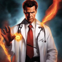 This is a high-quality digital art image of a superhero named Inferno, rendered in the style of a Marvel comic book