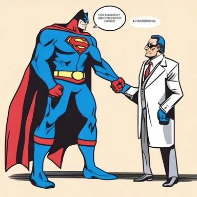 The superhero always treats villains with respect and tries to resolve conflicts without violence.