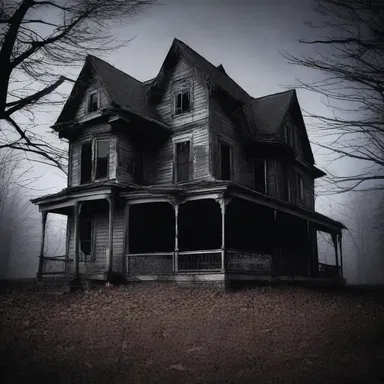 The eerie silence that fell upon the haunted house commanded a respectful fear from anyone who dared to approach.