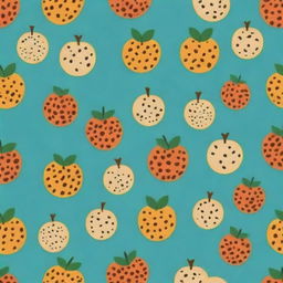 Create a lively animation of a leopard patterned fruit. The fruit should have recognisable spots like a leopard, but retain the structure and form of a standard fruit.