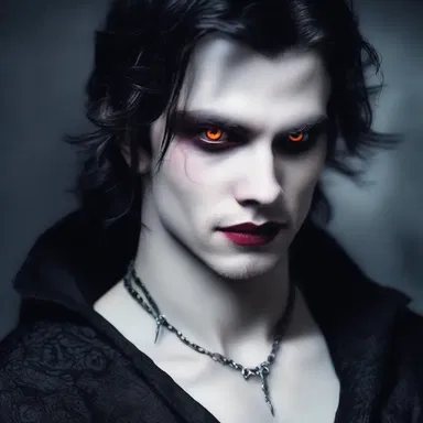 In the dark fantasy novel, the protagonist's love interest was a mysterious and alluring vampire with ichorous eyes and a haunting presence.