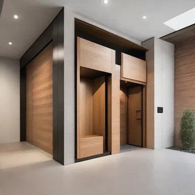 The designer incorporated a unique mail delivery system into the building, ensuring the consignee received packages effortlessly within their home.