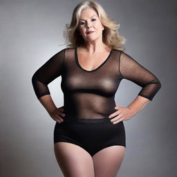 This is an ultra-realistic, high-quality photograph of a white woman in her 50s
