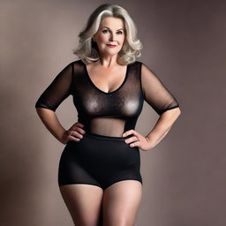 This is an ultra-realistic, high-quality photograph of a white woman in her 50s