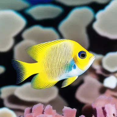 As the sun was setting, the damselfish swam gracefully in a mesmerizing display of colors, creating a romantic ambiance in the coral reef.