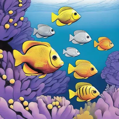 In the comic strip, the damselfish named Dazzle eagerly joined forces with other marine superheroes to protect their reef from the evil invaders.