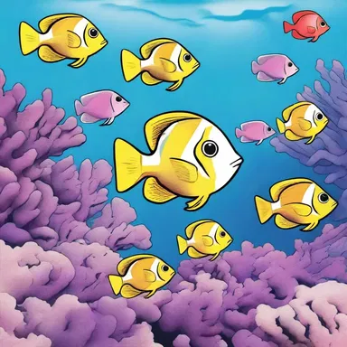 In the comic strip, the damselfish named Dazzle eagerly joined forces with other marine superheroes to protect their reef from the evil invaders.