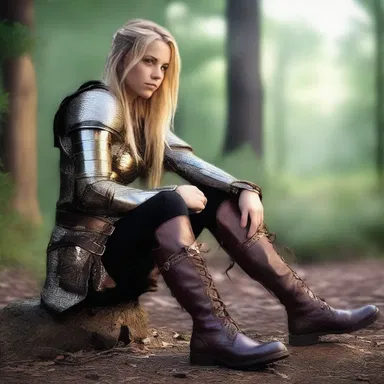 The fearless warrior laced up her combat boots before embarking on her epic quest to defeat the dragon and save the kingdom.