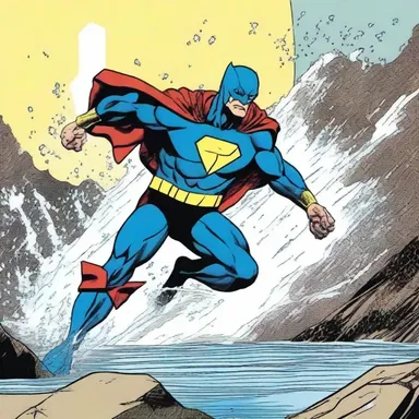 In the comic book, the superhero used their powers to evaporate all the water in the area and dry out the enemy.