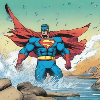 In the comic book, the superhero used their powers to evaporate all the water in the area and dry out the enemy.
