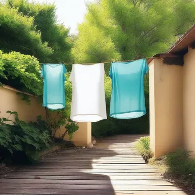 She hung her wet clothes to dry out in the sun.