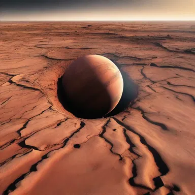 The scientists discovered a planet where all the water had dried out, leaving behind a barren landscape.