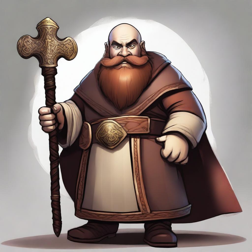 A digital art image of a male dwarf cleric